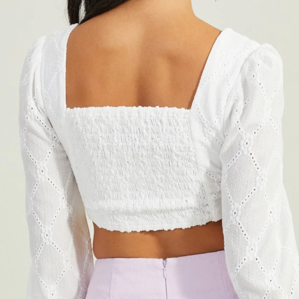 ❤️❤️ NWT Altar’d State White Embroidered Corset Top‎